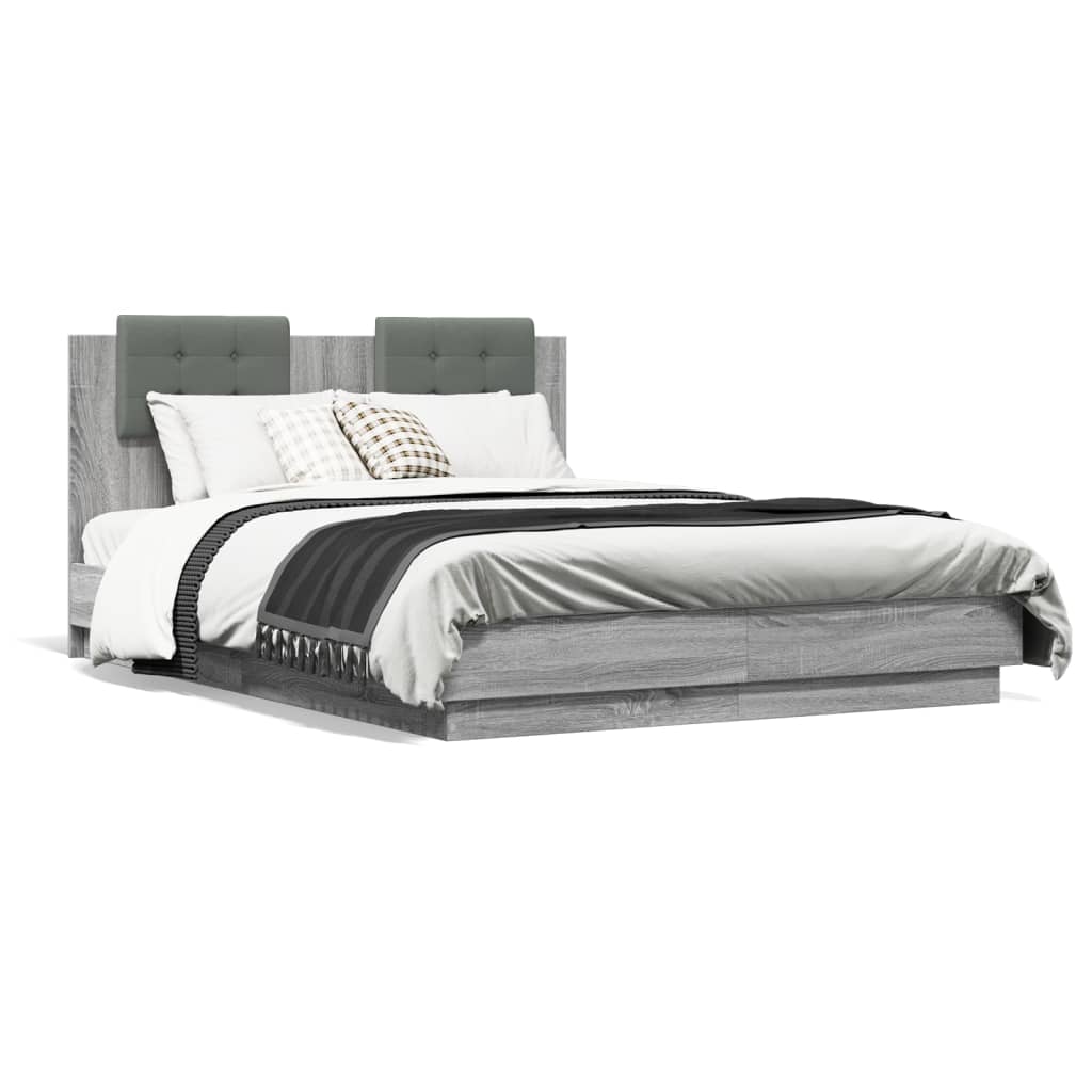 Giroletto Testiera Grigio Sonoma 120x190 cm Legno Multistrato | homemem39