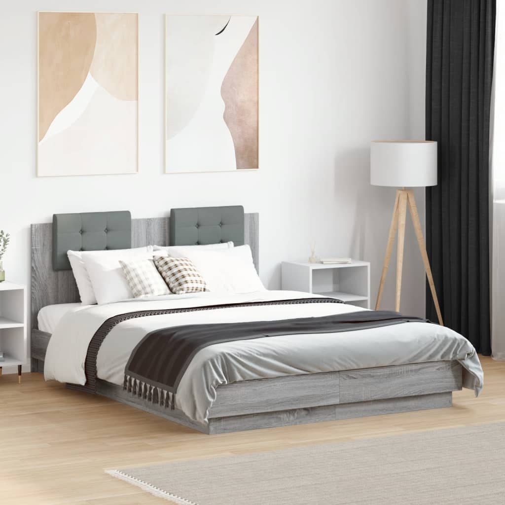 Giroletto Testiera Grigio Sonoma 120x190 cm Legno Multistrato | homemem39