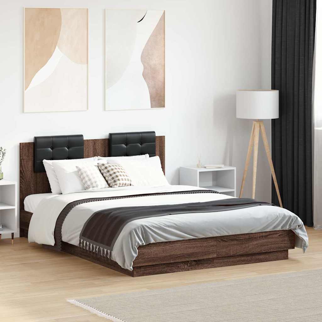 Giroletto Testiera Rovere Marrone 120x190 cm Legno Multistrato | homemem39