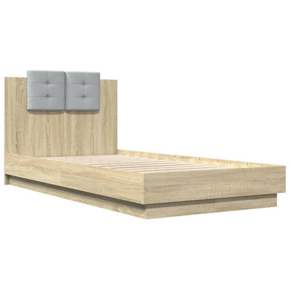 Giroletto con Testiera Rovere Sonoma 90x190cm Legno Multistrato | homemem39