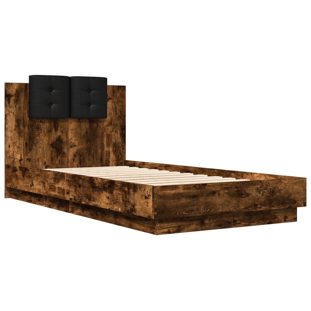 Giroletto con Testiera Rovere Fumo 90x190 cm Legno Multistrato | homemem39