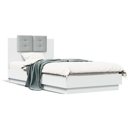 Giroletto con Testiera Bianco 75x190 cm in Legno Multistrato | homemem39