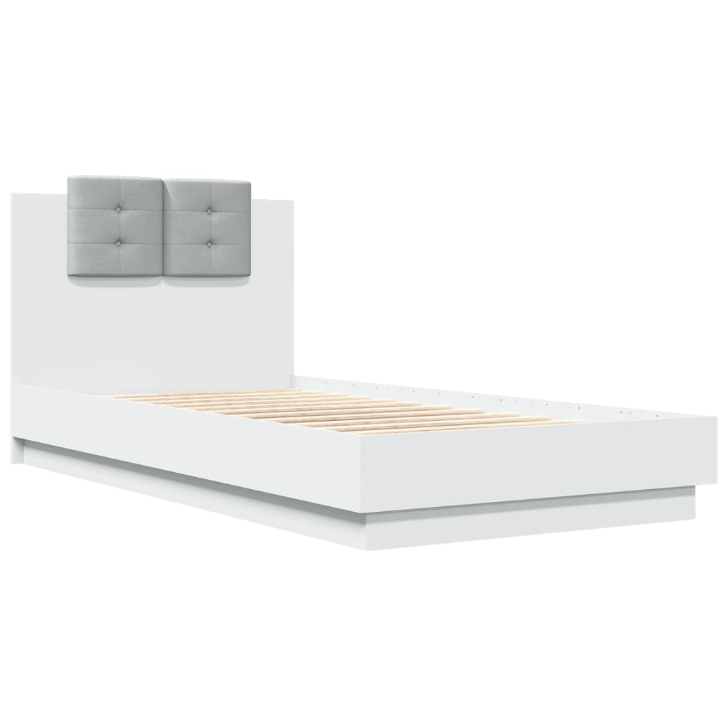 Giroletto con Testiera Bianco 75x190 cm in Legno Multistrato | homemem39