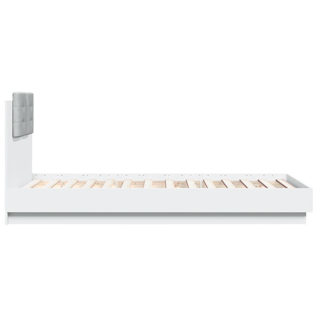 Giroletto con Testiera Bianco 75x190 cm in Legno Multistrato | homemem39