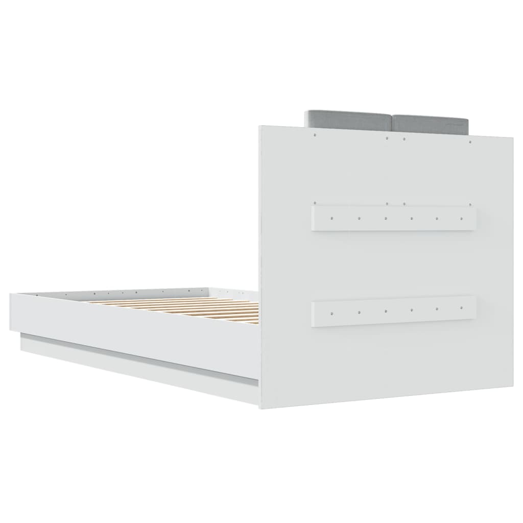 Giroletto con Testiera Bianco 75x190 cm in Legno Multistrato | homemem39