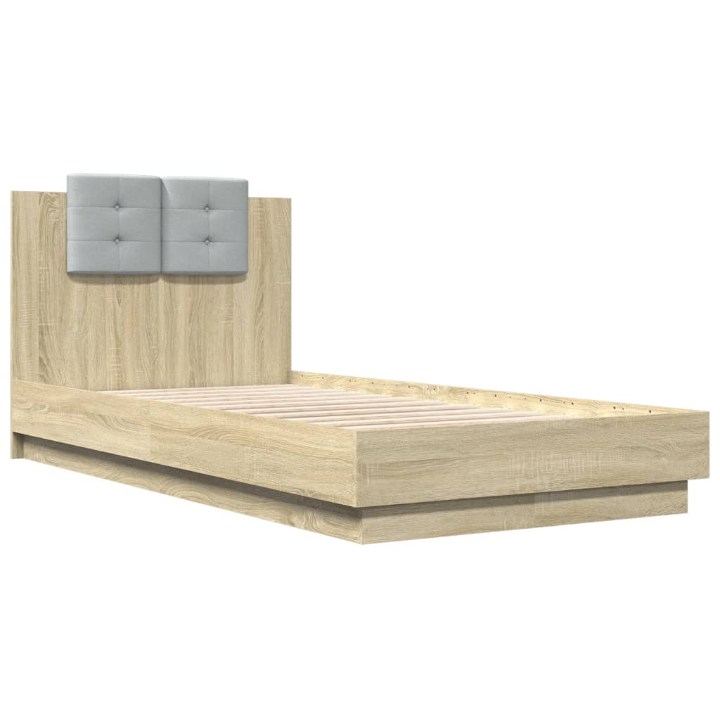 Giroletto con Testiera Rovere Sonoma 75x190cm Legno Multistrato | homemem39
