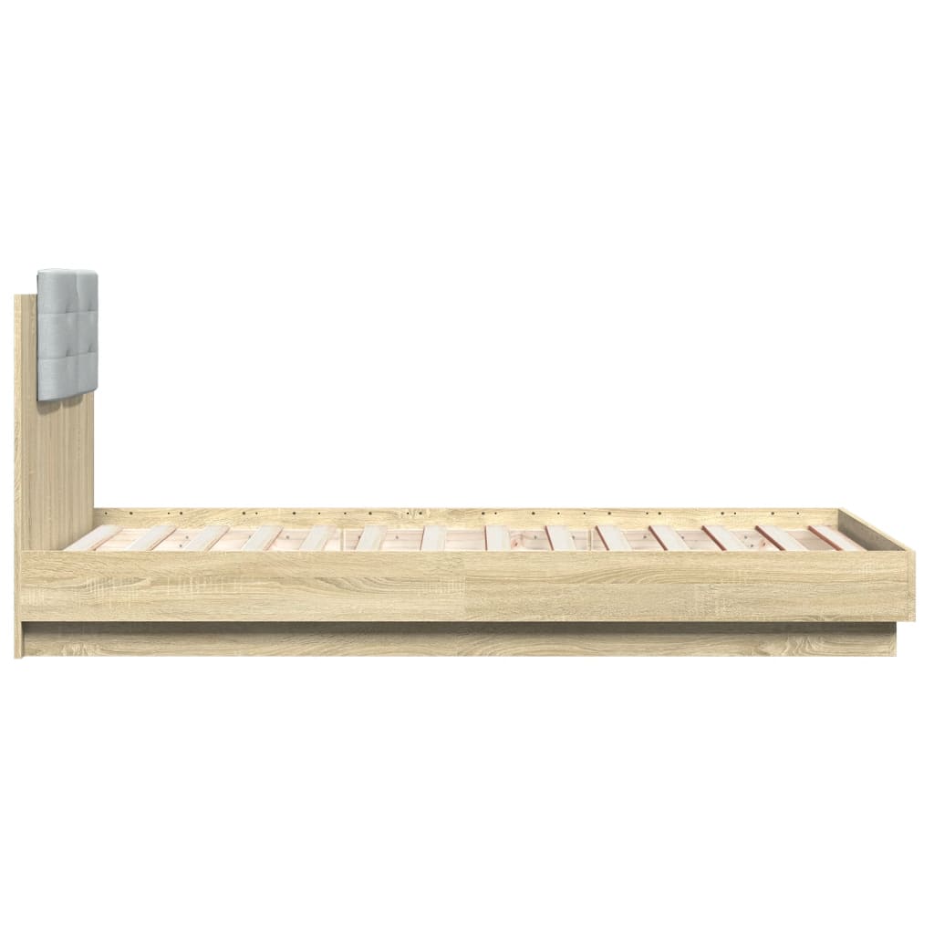 Giroletto con Testiera Rovere Sonoma 75x190cm Legno Multistrato | homemem39