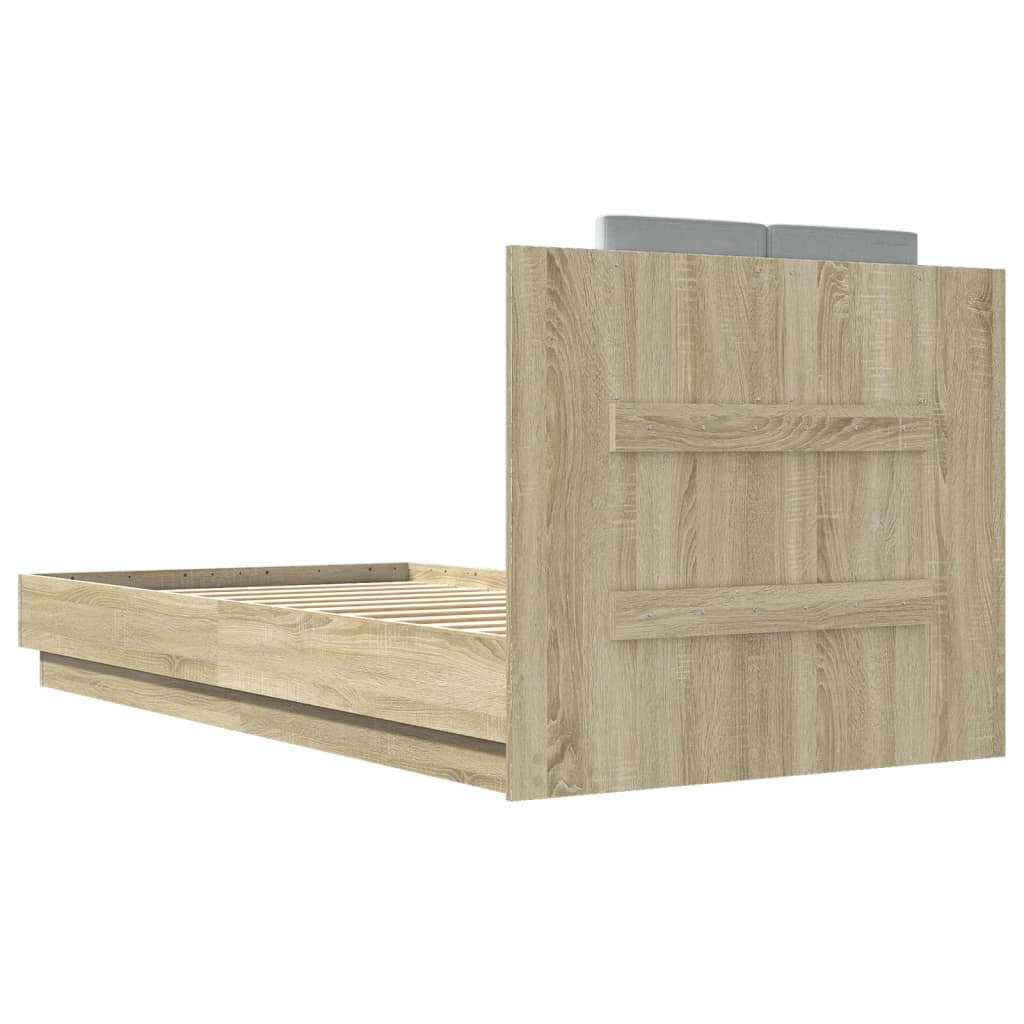 Giroletto con Testiera Rovere Sonoma 75x190cm Legno Multistrato | homemem39