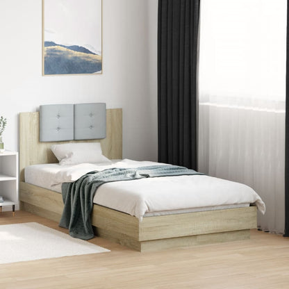 Giroletto con Testiera Rovere Sonoma 75x190cm Legno Multistrato | homemem39