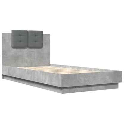 Giroletto Testiera Grigio Cemento 75x190 cm Legno Multistrato | homemem39
