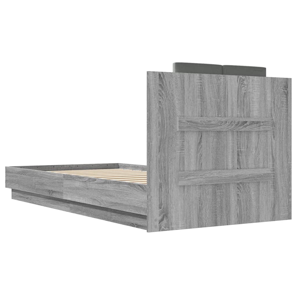 Giroletto con Testiera Grigio Sonoma 75x190cm Legno Multistrato | homemem39