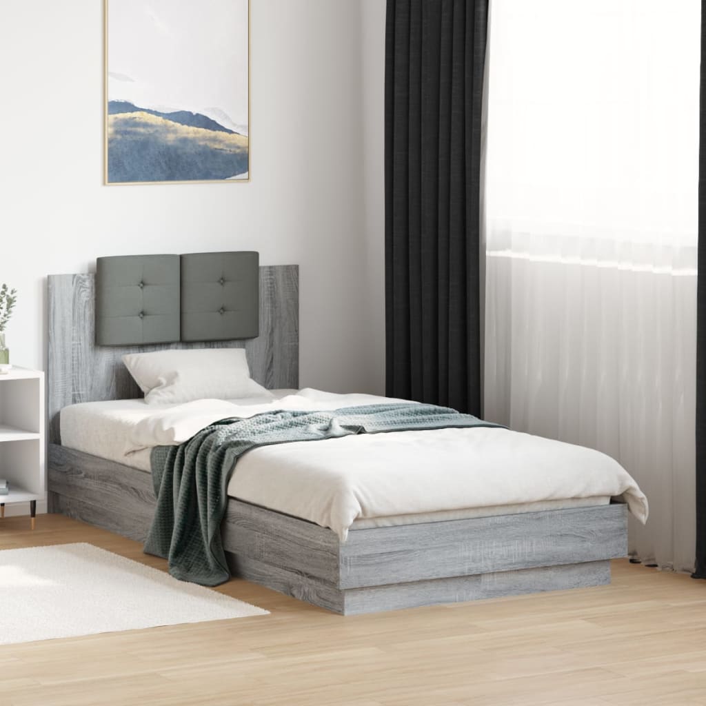 Giroletto con Testiera Grigio Sonoma 75x190cm Legno Multistrato | homemem39