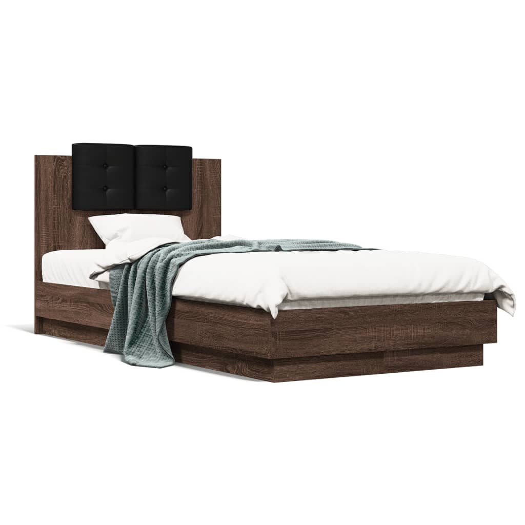 Giroletto Testiera Rovere Marrone 75x190 cm Legno Multistrato | homemem39