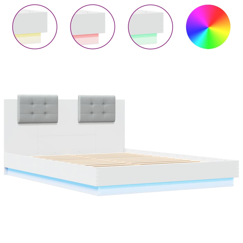 Giroletto con LED senza Materasso Bianco 120x200 cm | homemem39