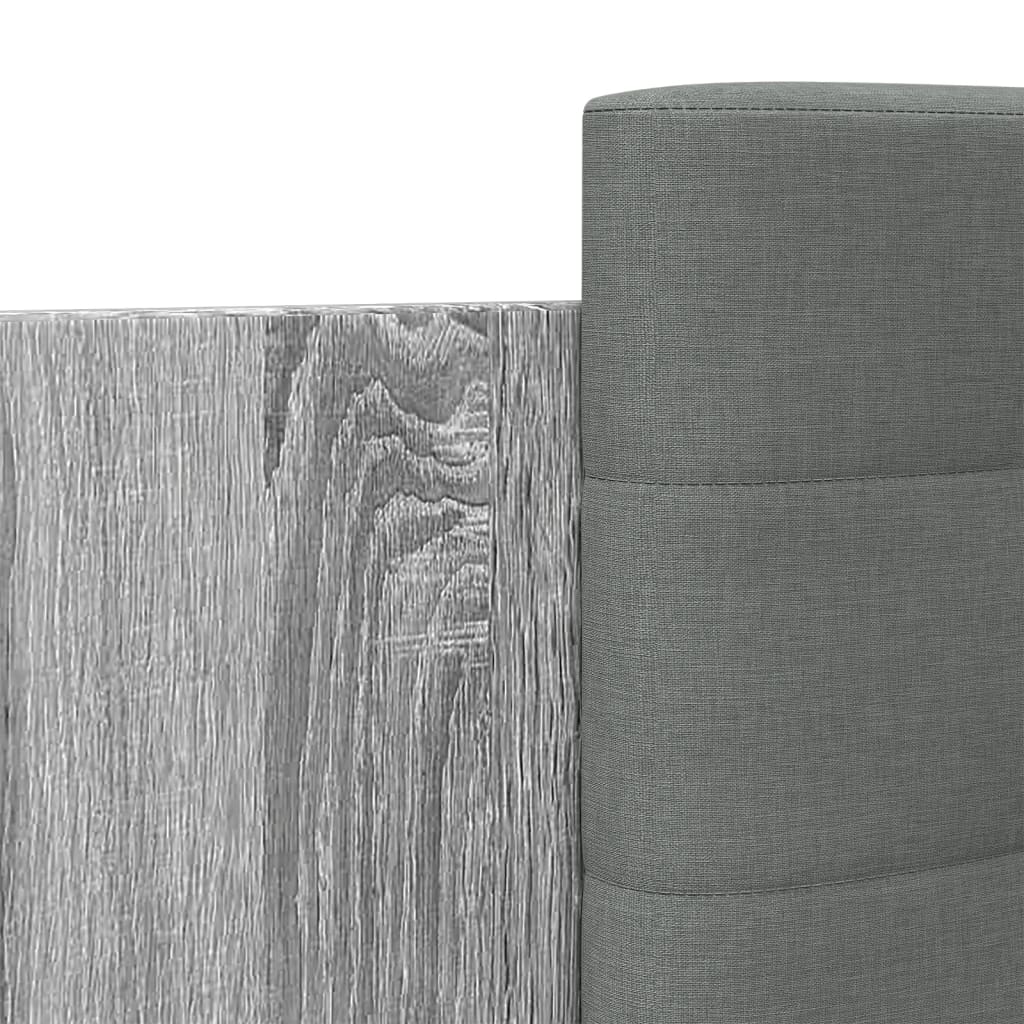 Giroletto con Testiera e LED Grigio Sonoma 100x200 cm | homemem39