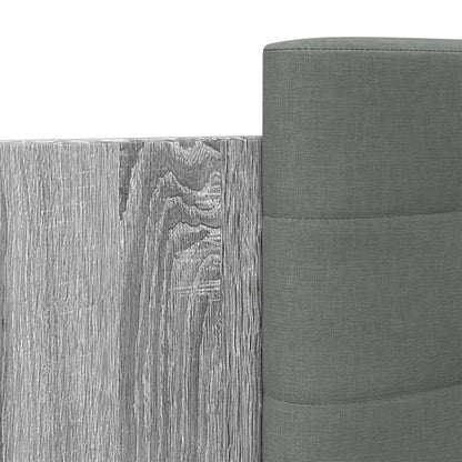 Giroletto con Testiera e LED Grigio Sonoma 100x200 cm | homemem39
