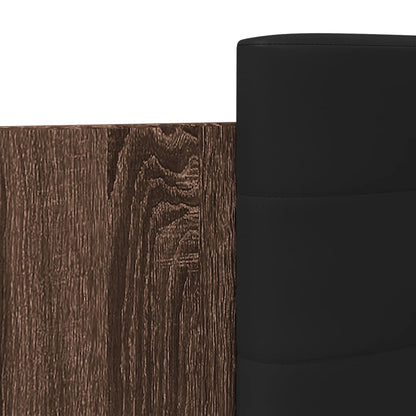 Giroletto con Testiera e LED Rovere Marrone 100x200 cm | homemem39