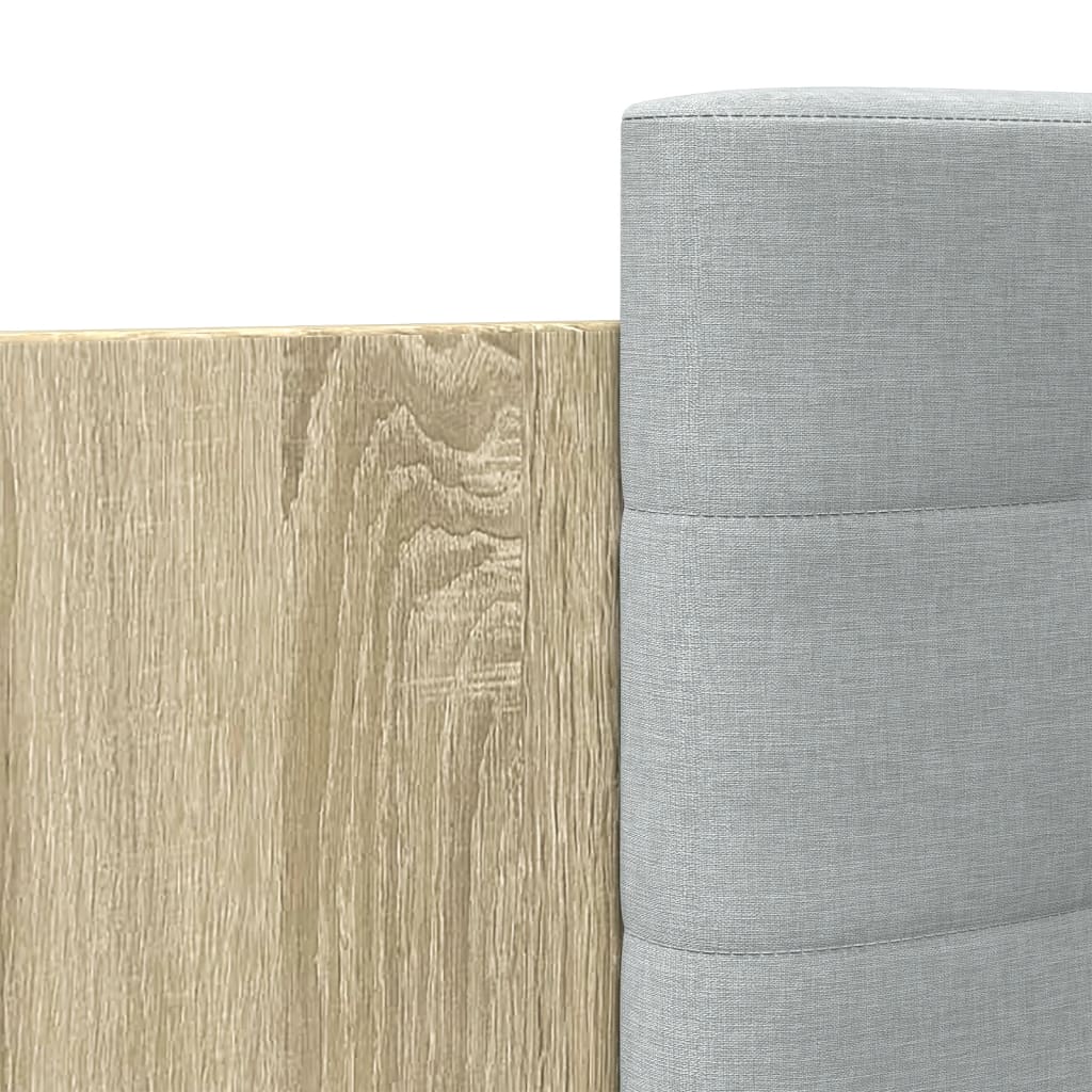 Giroletto con Testiera e LED Rovere Sonoma 140x190 cm - homemem39