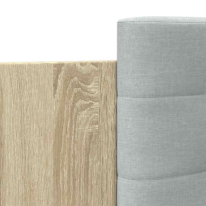 Giroletto con Testiera e LED Rovere Sonoma 120x190 cm