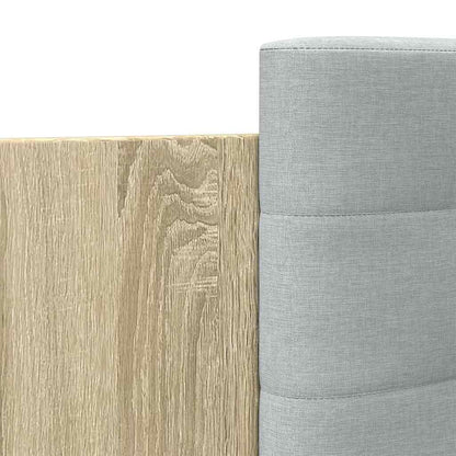 Giroletto con Testiera e LED Rovere Sonoma 90x190 cm