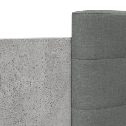 Giroletto con Testiera e LED Grigio Cemento 75x190 cm | homemem39