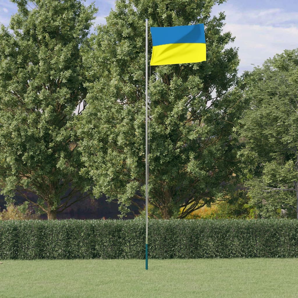 Asta e Bandiera Ucraina 6,23 m Alluminio | homemem39