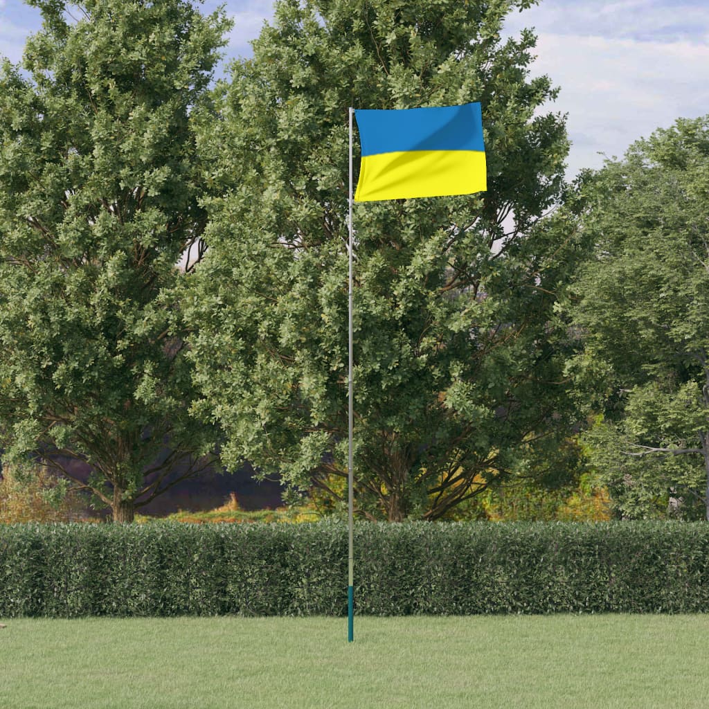 Asta e Bandiera Ucraina 5,55 m Alluminio | homemem39