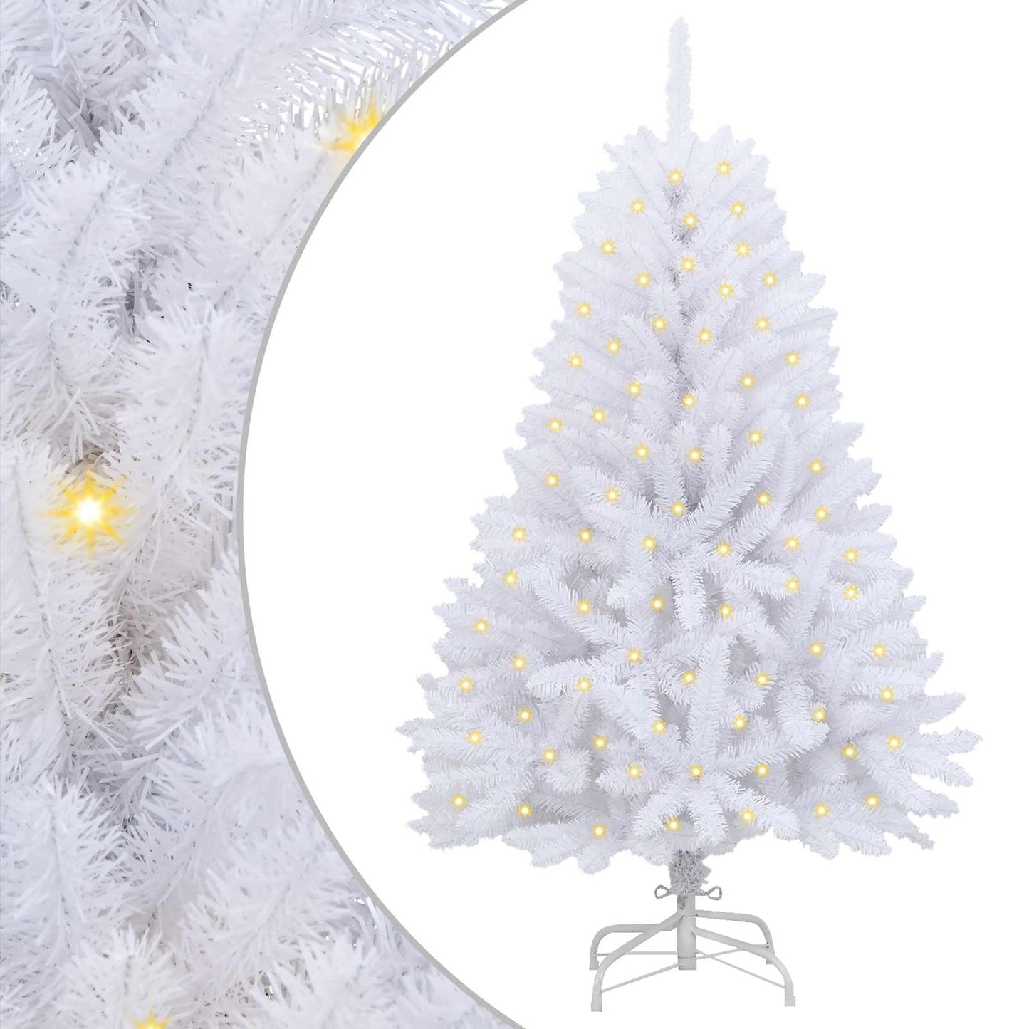Albero di Natale artificiale Bianco 150 cm PVC e Metallo | homemem39