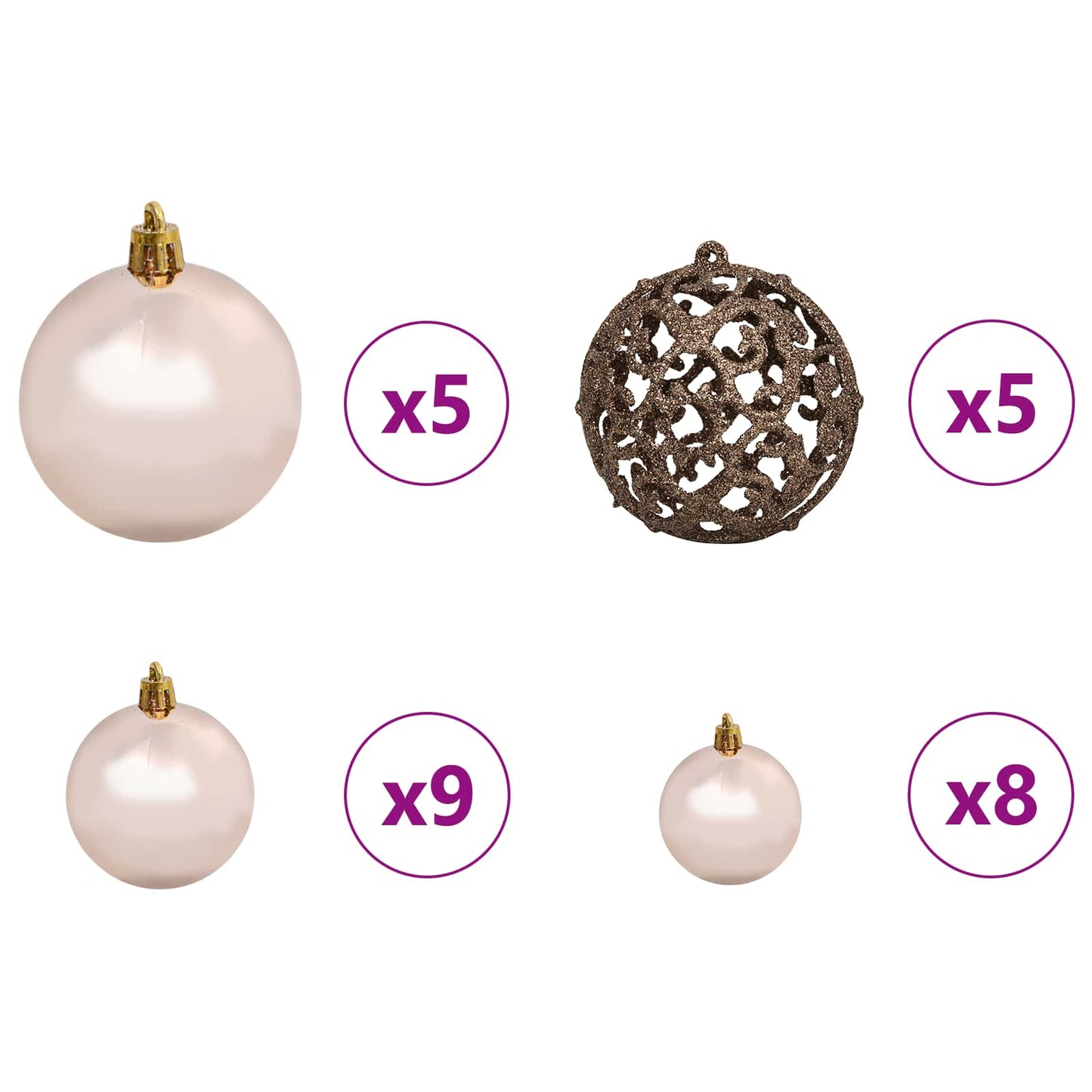 Albero di Natale artificiale Bianco 68 x 68 x 120 cm | homemem39