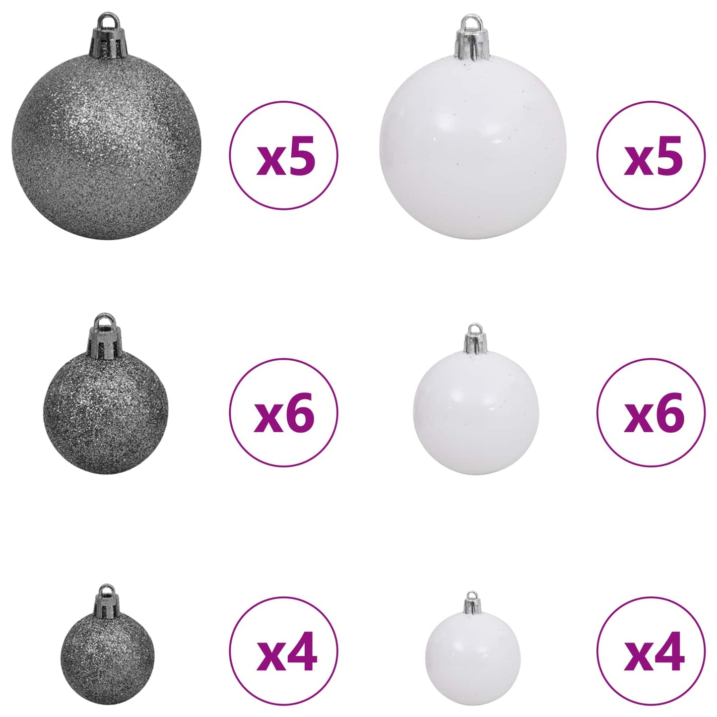 Albero di Natale artificiale Bianco 68 x 68 x 120 cm | homemem39