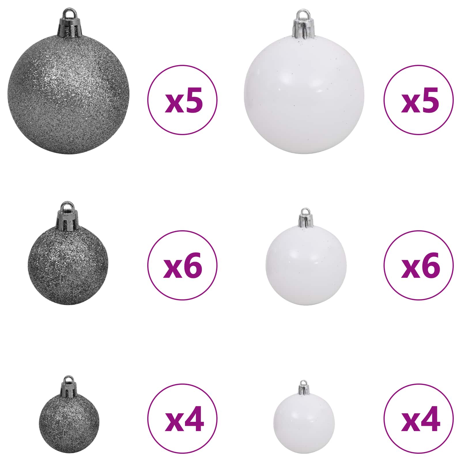 Albero di Natale artificiale Bianco 68 x 68 x 120 cm | homemem39