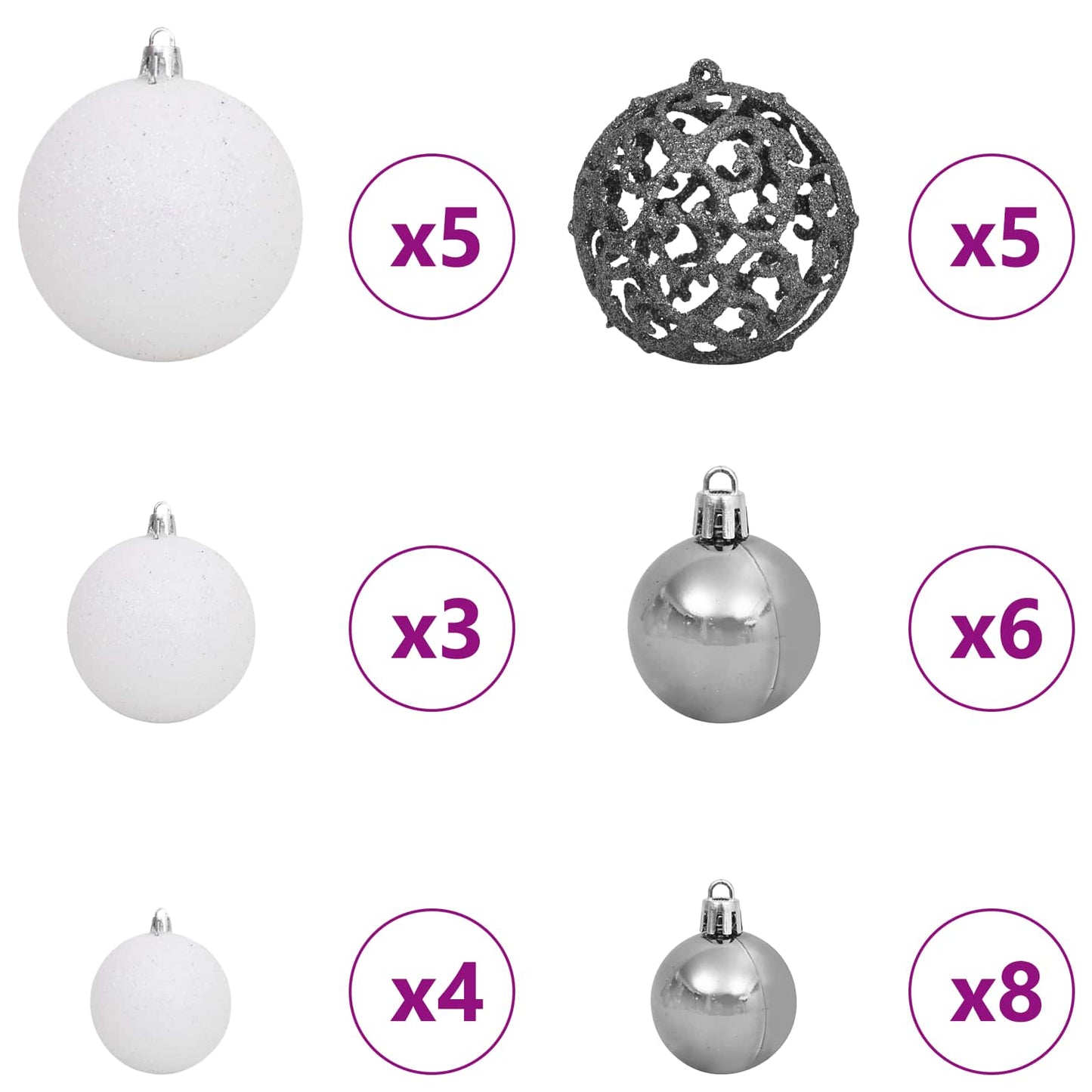 Albero di Natale artificiale Bianco 68 x 68 x 120 cm | homemem39