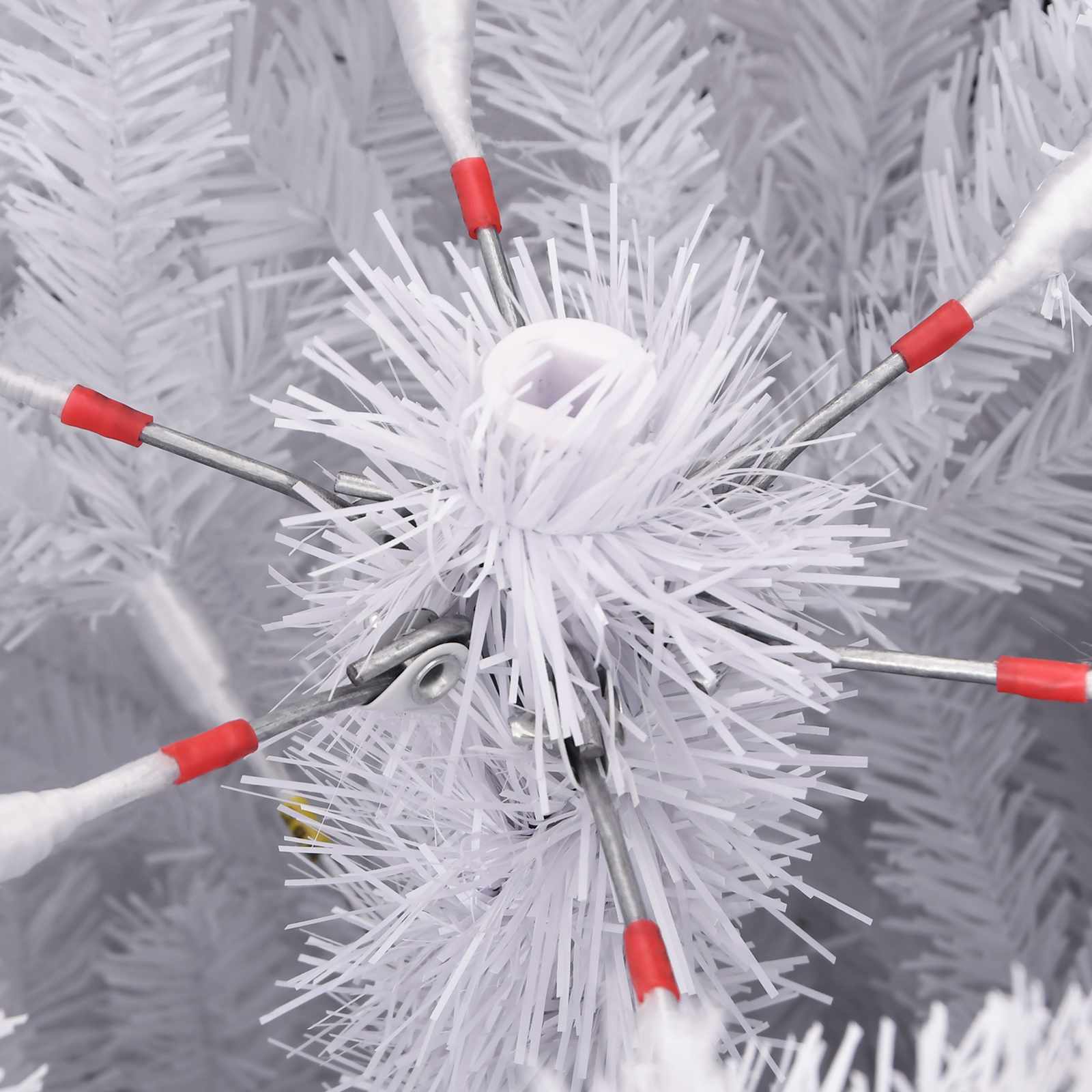 Albero di Natale artificiale Bianco 210 cm PVC e Metallo | homemem39