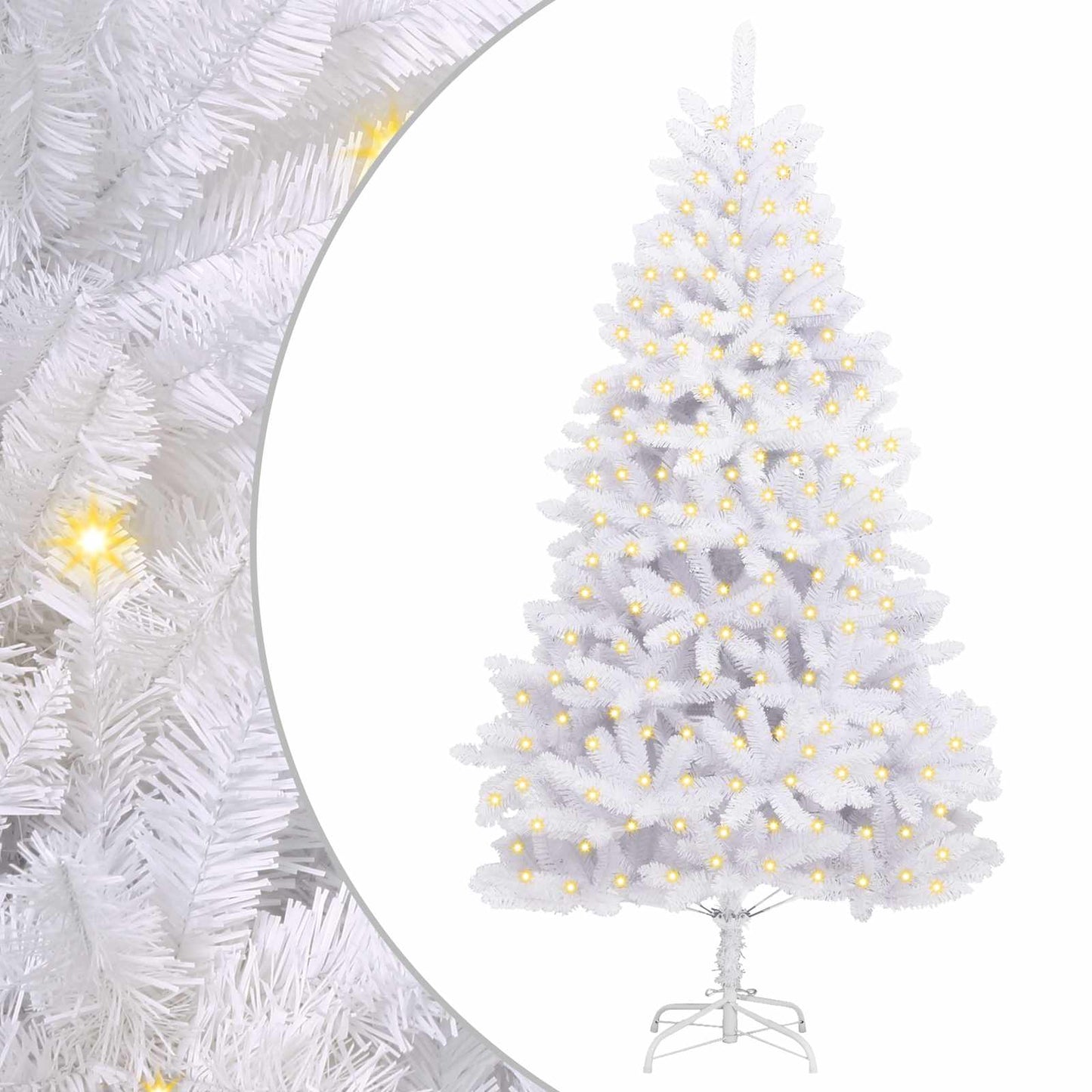 Albero di Natale artificiale Bianco 210 cm PVC e Metallo | homemem39