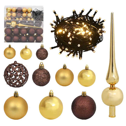 Albero Natale Artificiale Incernierato 300 LED e Palline 270 cm | homemem39