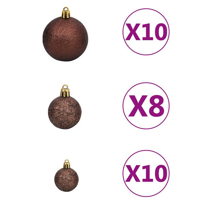 Albero Natale Artificiale Incernierato 300 LED e Palline 270 cm | homemem39