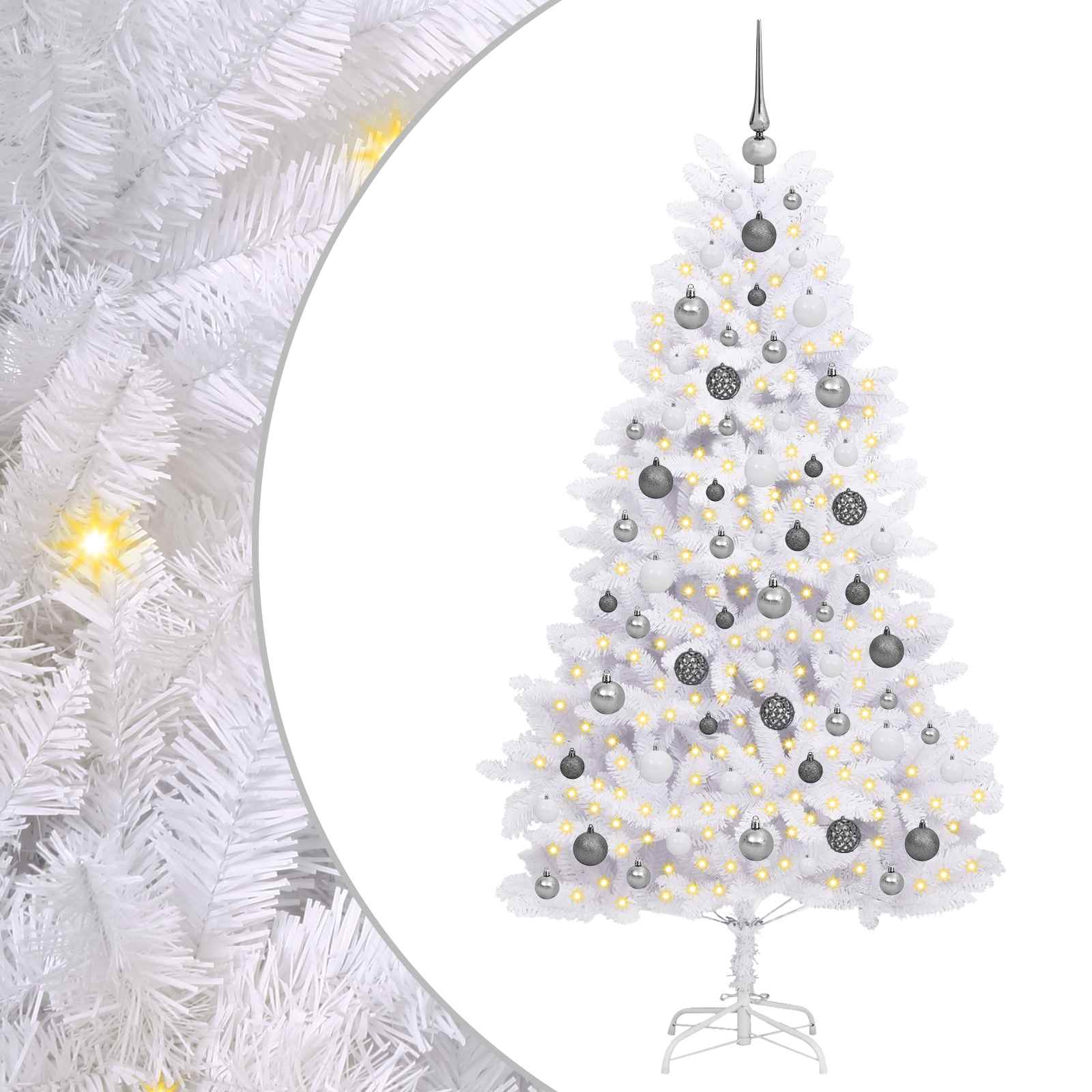 Albero di Natale artificiale Bianco 90 x 90 x 180 cm | homemem39