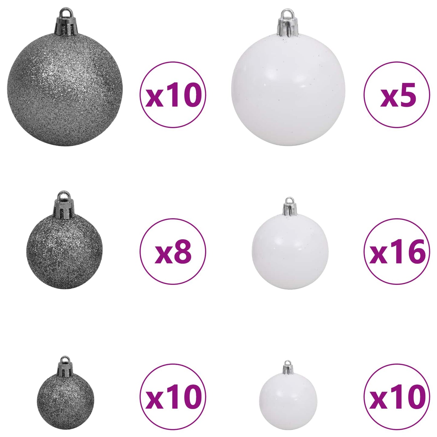 Albero di Natale artificiale Bianco 90 x 90 x 180 cm | homemem39