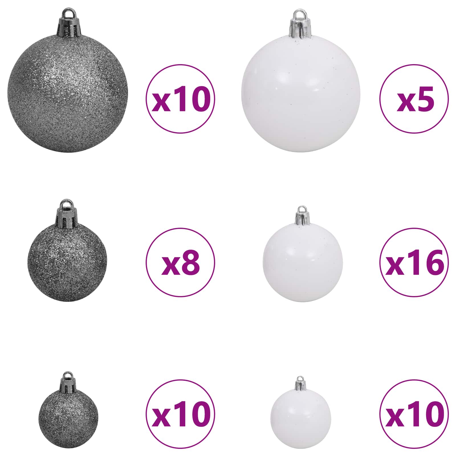 Albero di Natale artificiale Bianco 90 x 90 x 180 cm | homemem39