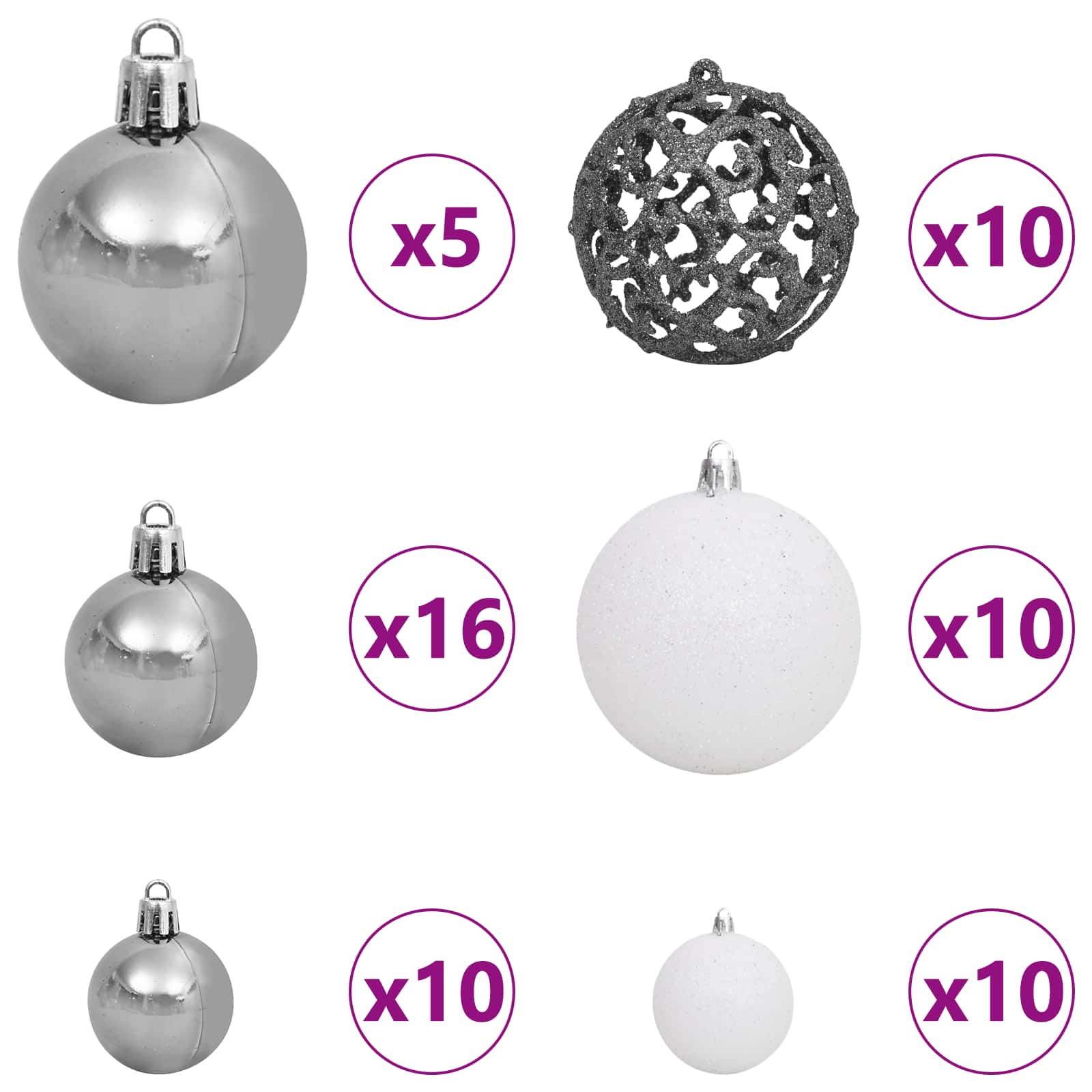 Albero di Natale artificiale Bianco 90 x 90 x 180 cm | homemem39