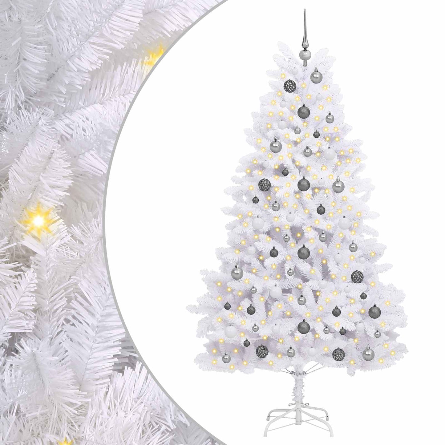 Albero di Natale artificiale Bianco 106 x 106 x 210 cm | homemem39