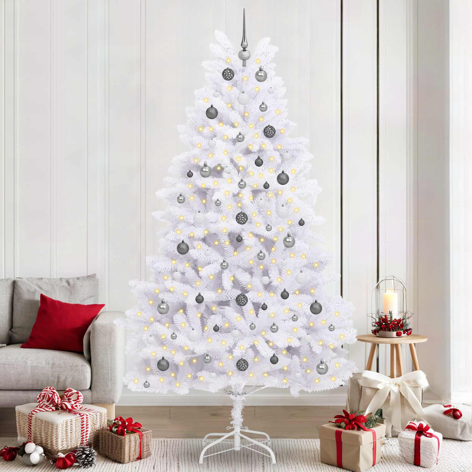 Albero di Natale artificiale Bianco 120 x 120 x 240 cm | homemem39