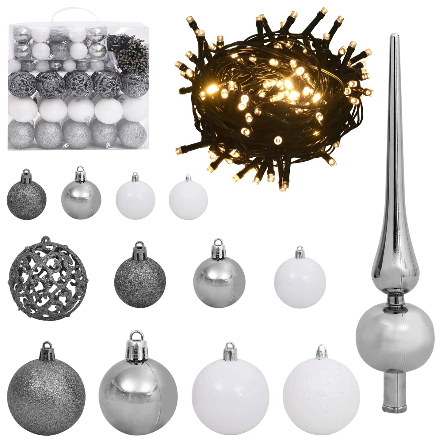 Albero di Natale artificiale Bianco 120 x 120 x 240 cm | homemem39