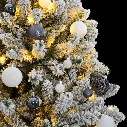 Albero Natale Incernierato con 300 LED e Palline 180 cm