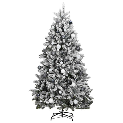 Albero Natale Incernierato con 300 LED e Palline 180 cm