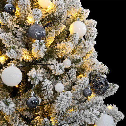 Albero Natale Incernierato con 300 LED e Palline 240 cm