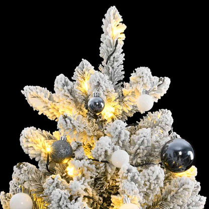 Albero Natale Artificiale Incernierato 300 LED e Palline 270 cm