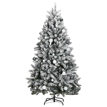 Albero Natale Artificiale Incernierato 300 LED e Palline 270 cm