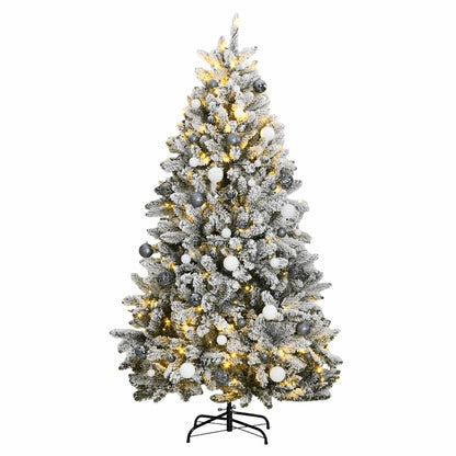 Albero Natale Incernierato con 300 LED e Palline 300 cm