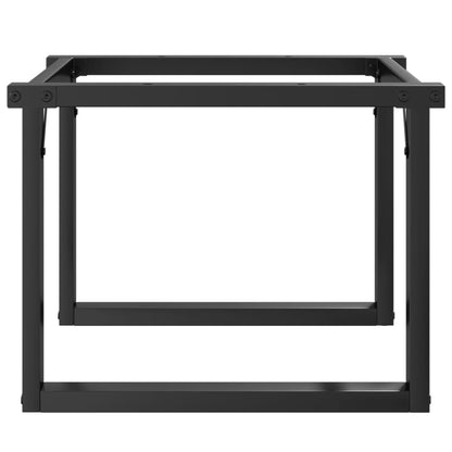 Telaio Gambe a O per Tavolino da Salotto 60x40x38 cm in Acciaio